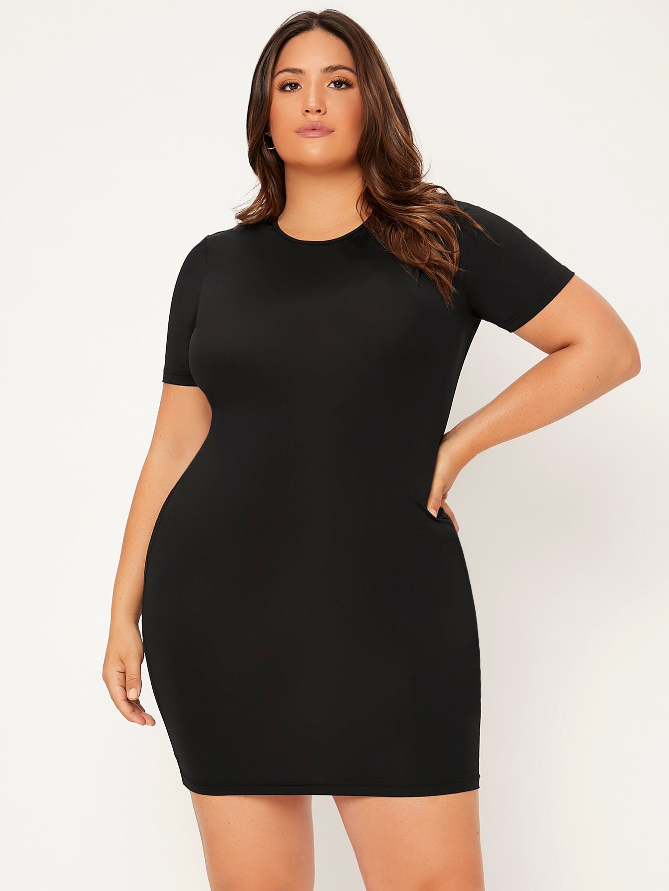 BASICS Plus Solid Bodycon Dress