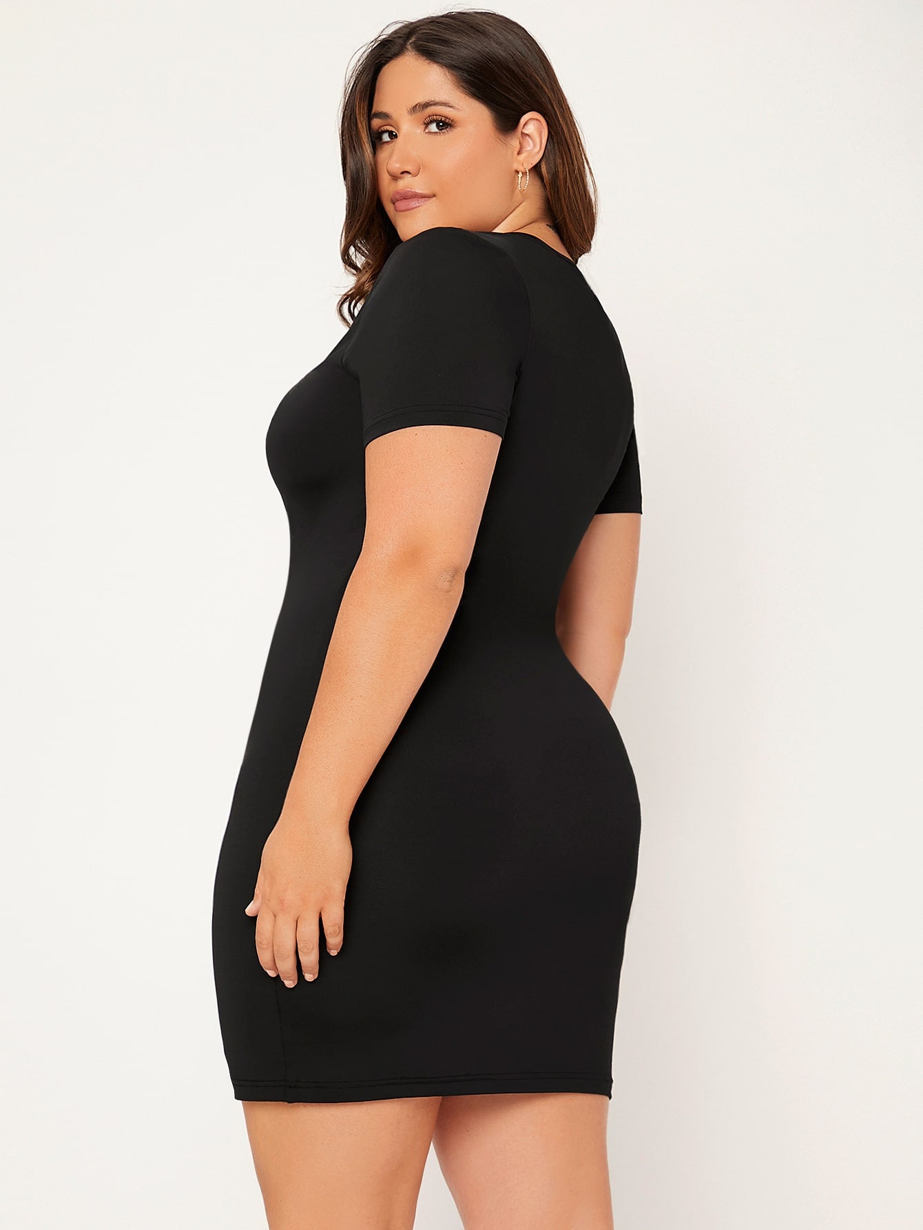 BASICS Plus Solid Bodycon Dress