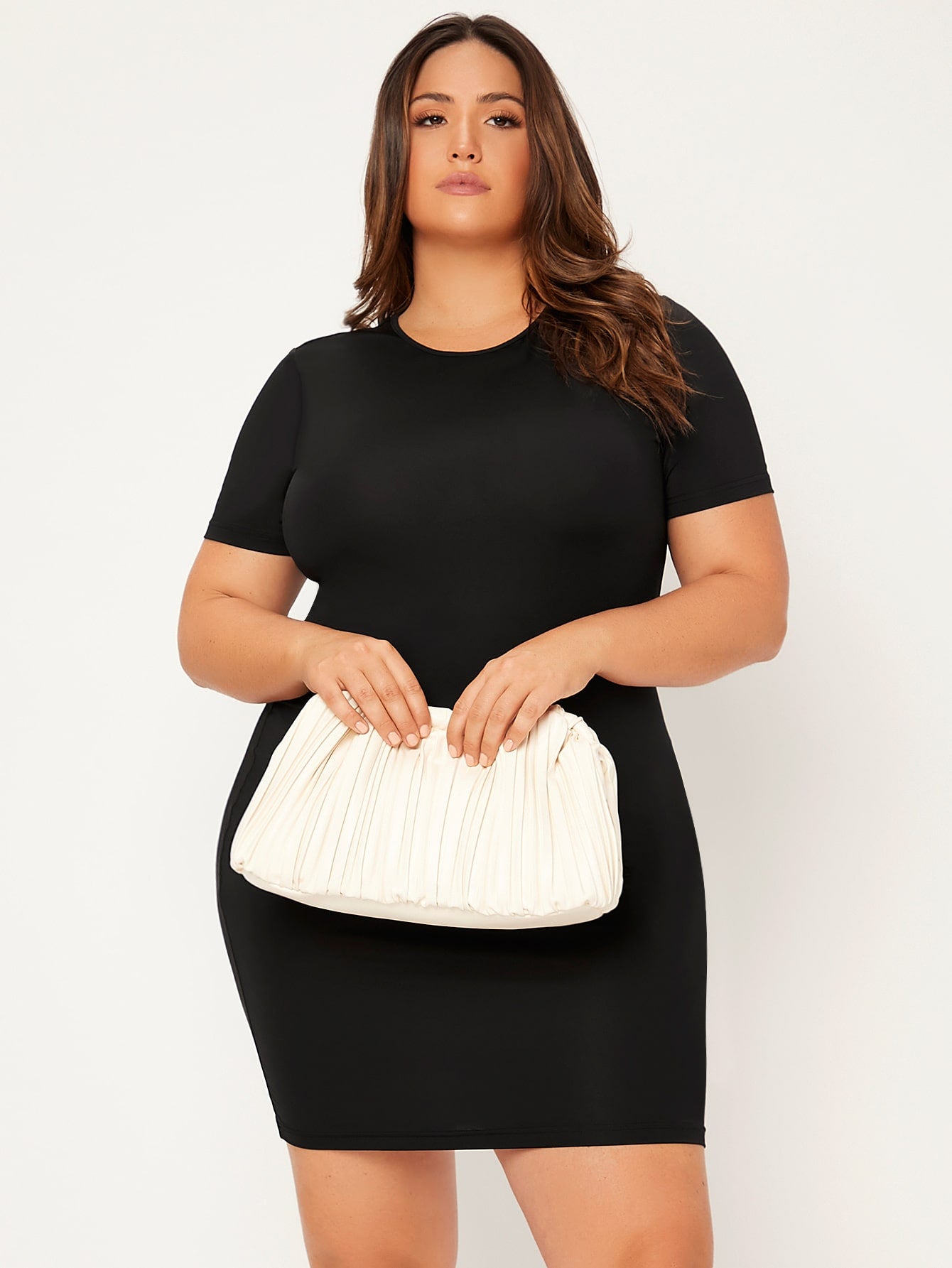 BASICS Plus Solid Bodycon Dress