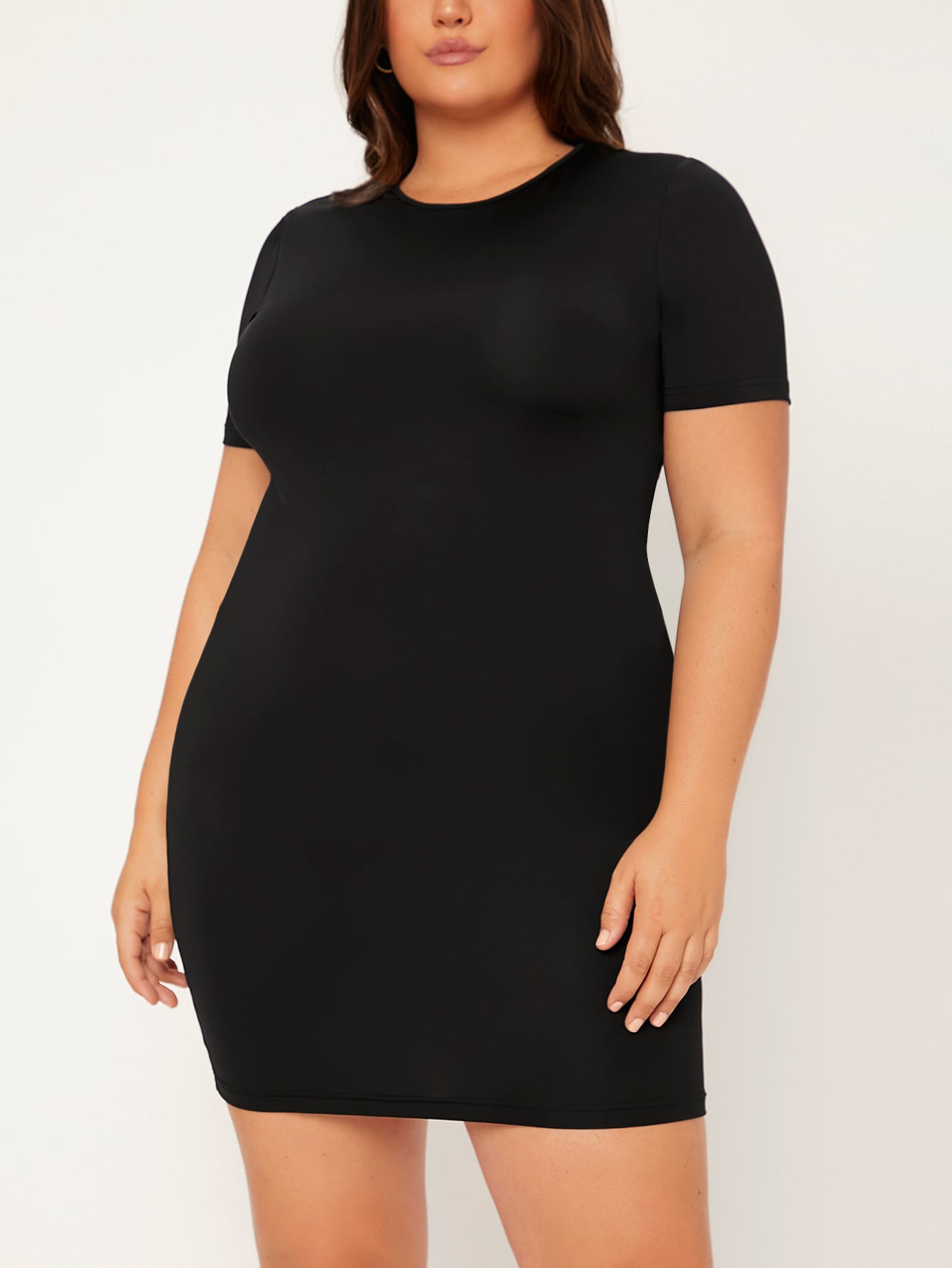 BASICS Plus Solid Bodycon Dress