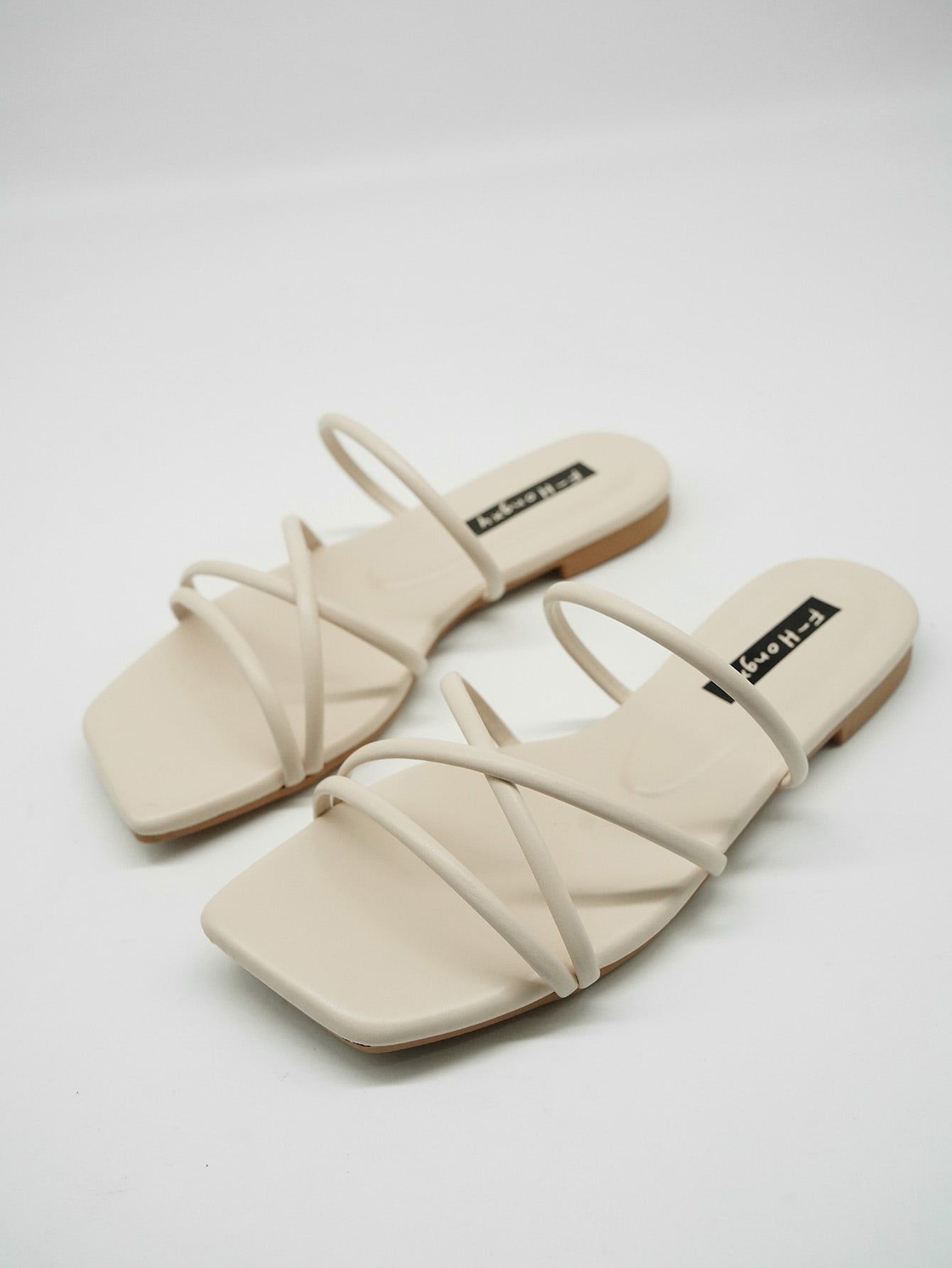 Cross Strap Slide Sandals