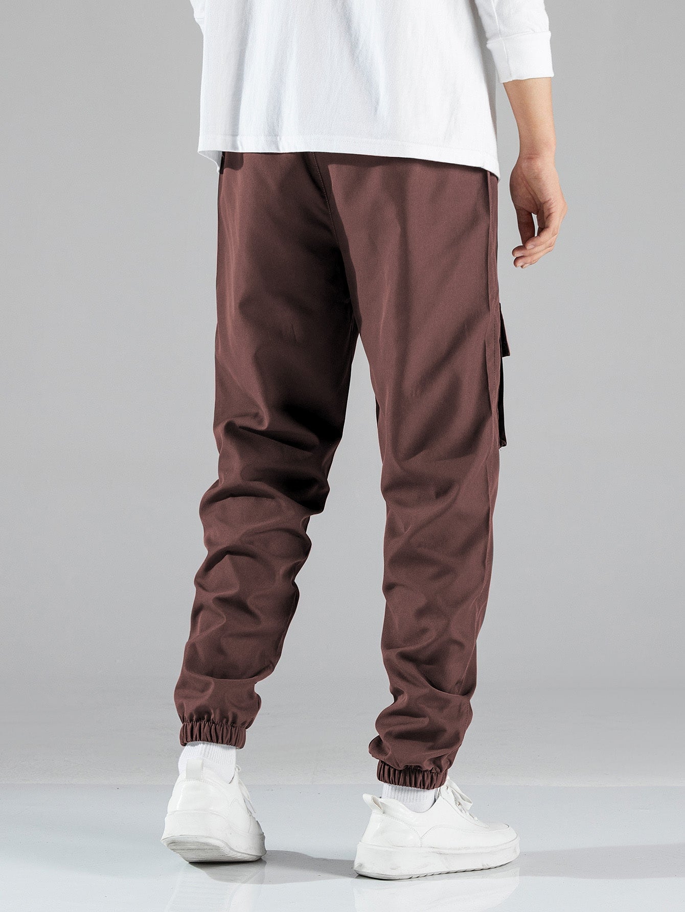 Men Letter Graphic Drawstring Cargo Pants