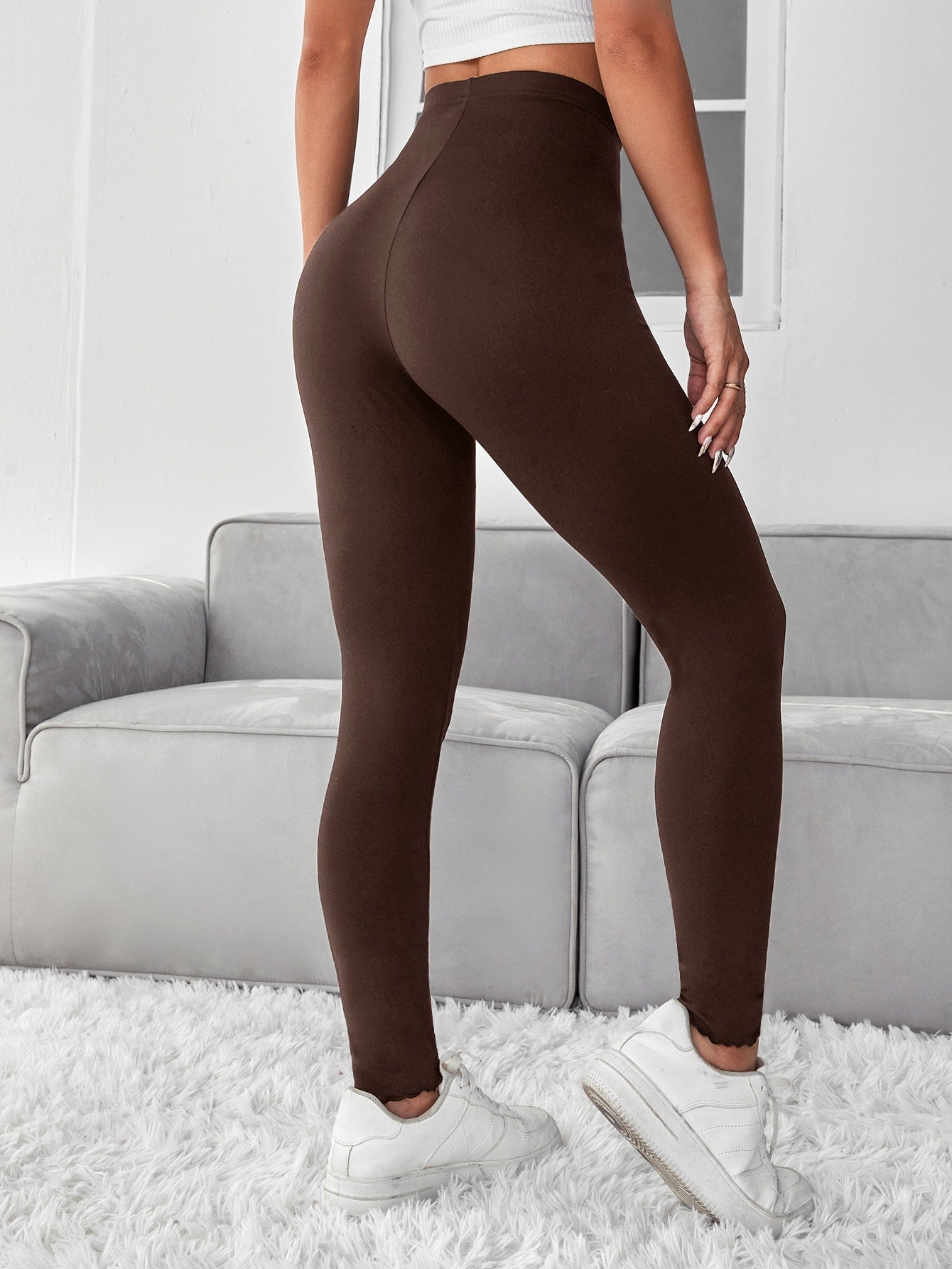 PETITE Solid High Waist Leggings