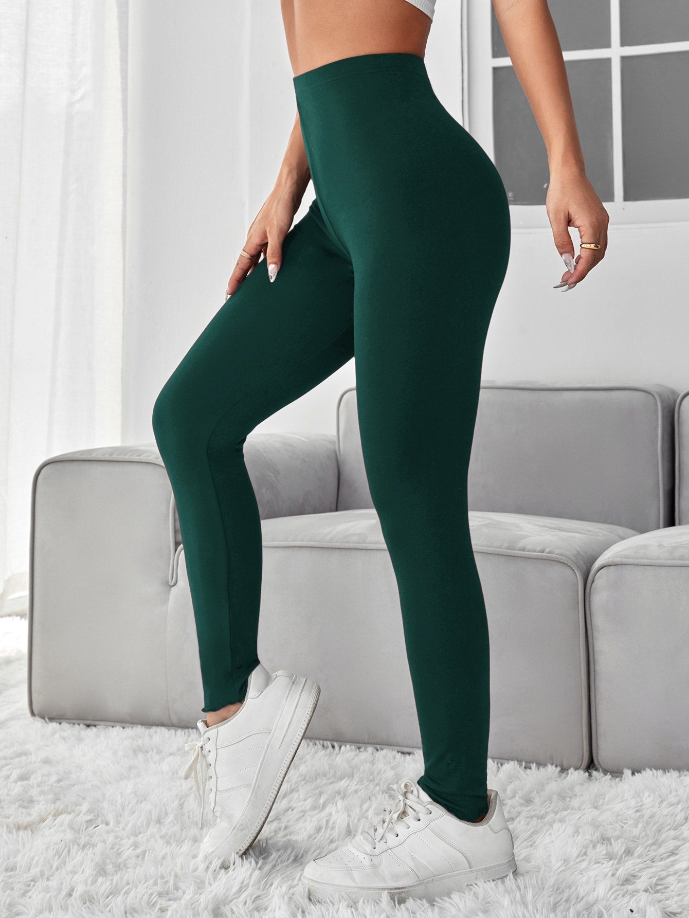 PETITE Solid High Waist Leggings